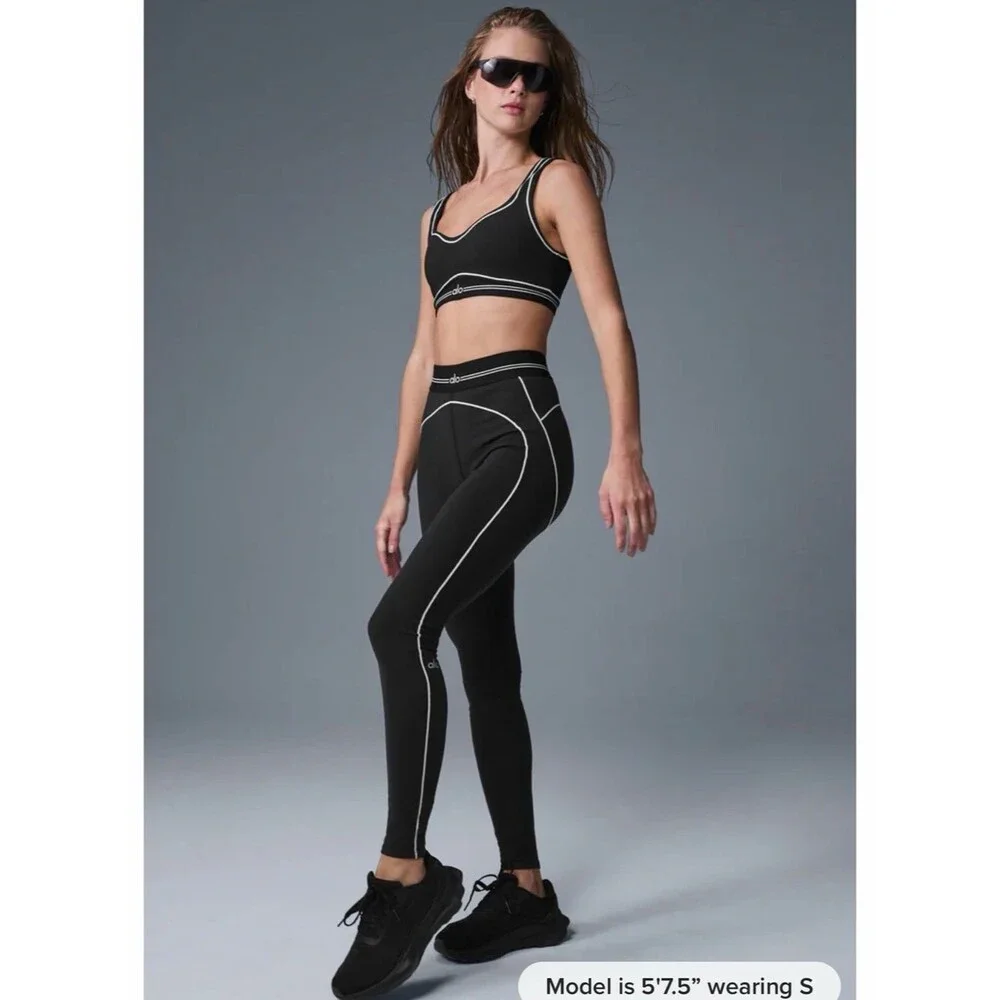 Alo Yoga Airbrush High-Waist Heart Throb Leggings Small